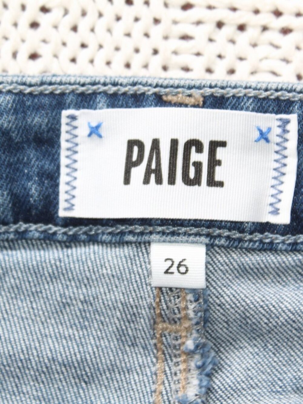 Paige Leenah Wide Leg Jeans W26/ L35 button fly Denim High Rise Bootcut Casual - Picture 8 of 9